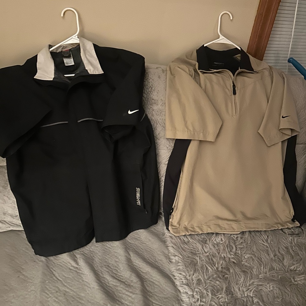 Nike Black and Tan Jackets Golf